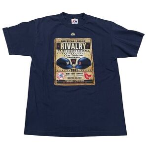 Majestic 2011 Yankees vs. Red Sox Rivalry Size M Navy-Blue Tee (Retail $30)